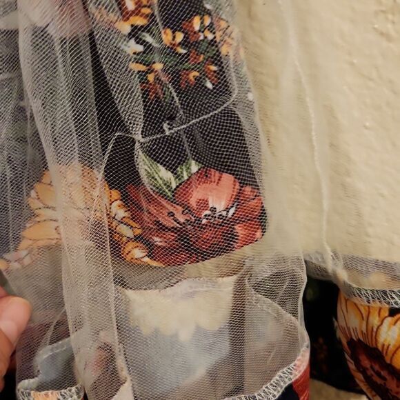 Girls Floral Summer Jumpsuit Dress Mesh Off‎ Shoulder Princess Party Sundress - Picture 4 of 6